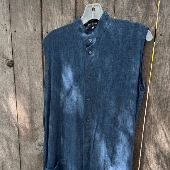 Eskandar Charcoal Button-Up Dress - Picture 1 of 11